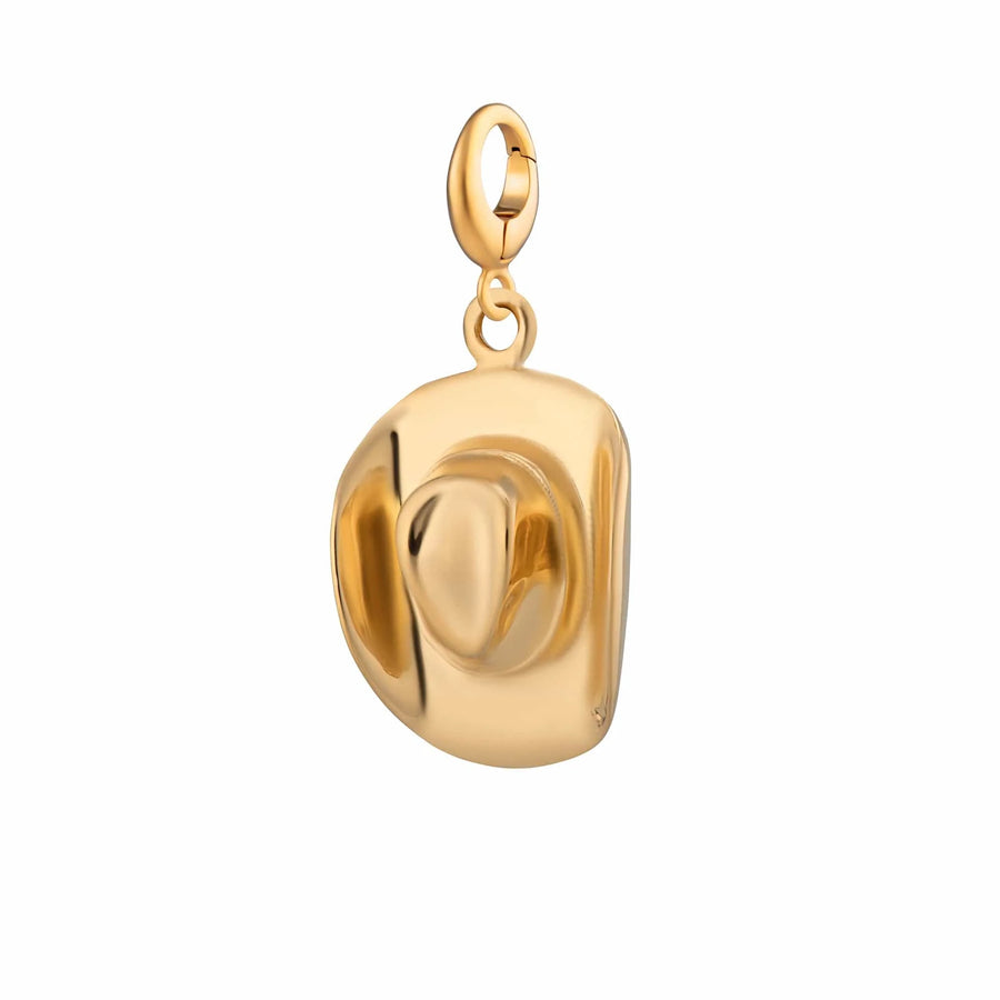 Gold Plated Cowboy Hat Charm CGCOHT
