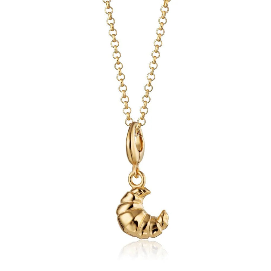 Gold Plated Croissant Necklace CNGCRS-1