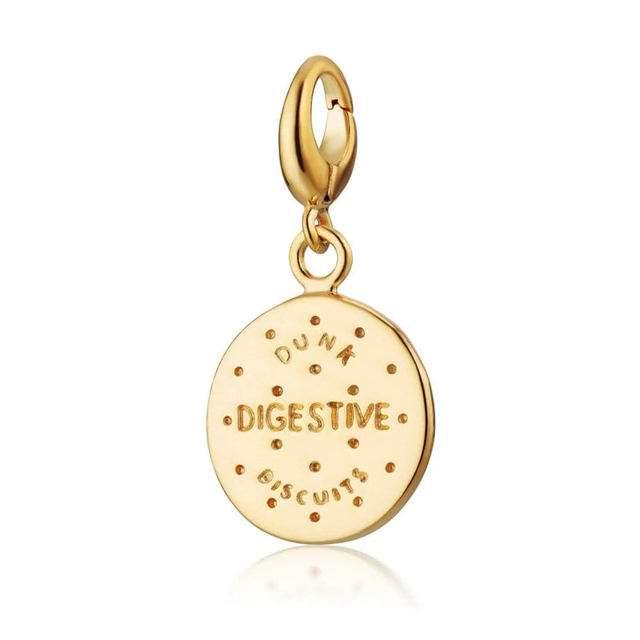 Gold Plated Digestive Biscuit Charm CGDG