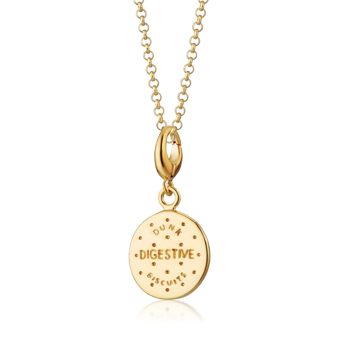 Gold Plated Digestive Biscuit Necklace CNGDG-1