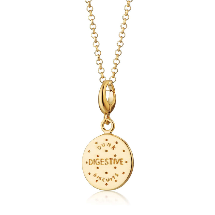 Gold Plated Digestive Biscuit Necklace CNGDG-1