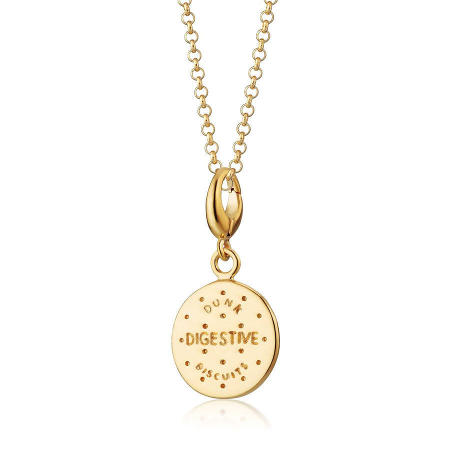 Gold Plated Digestive Biscuit Necklace CNGDG-1