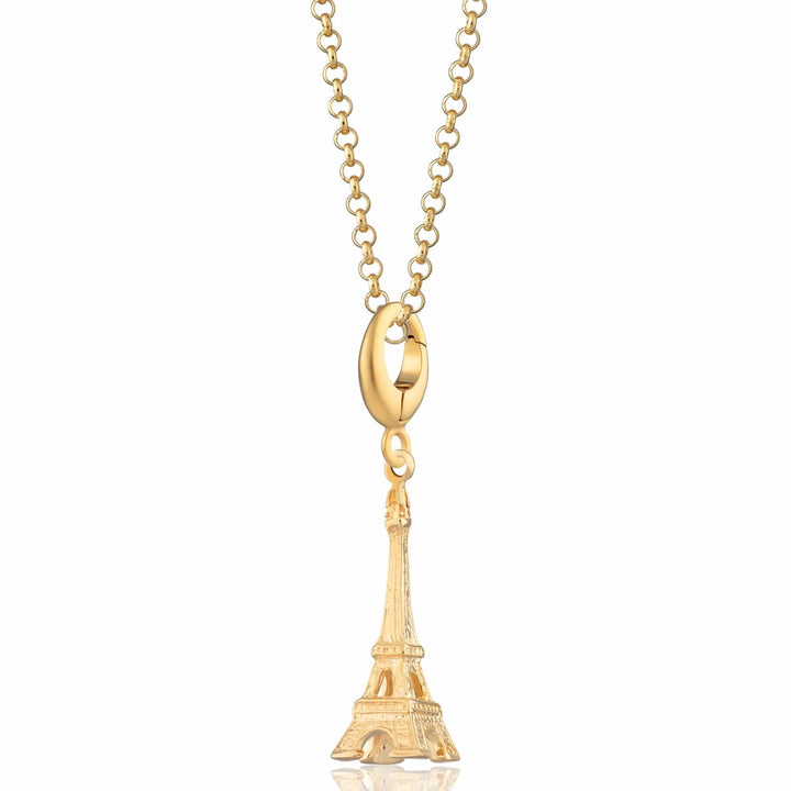 Gold Plated Eiffel Tower Necklace CNGEI-1