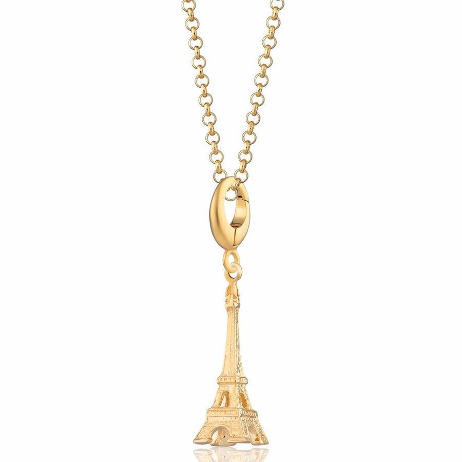 Gold Plated Eiffel Tower Necklace CNGEI-1