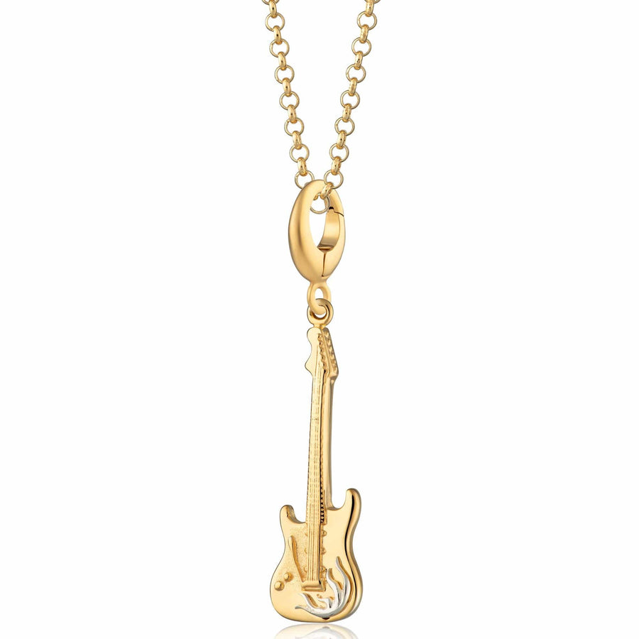 Gold Plated Electric Guitar Necklace CNGEG-1