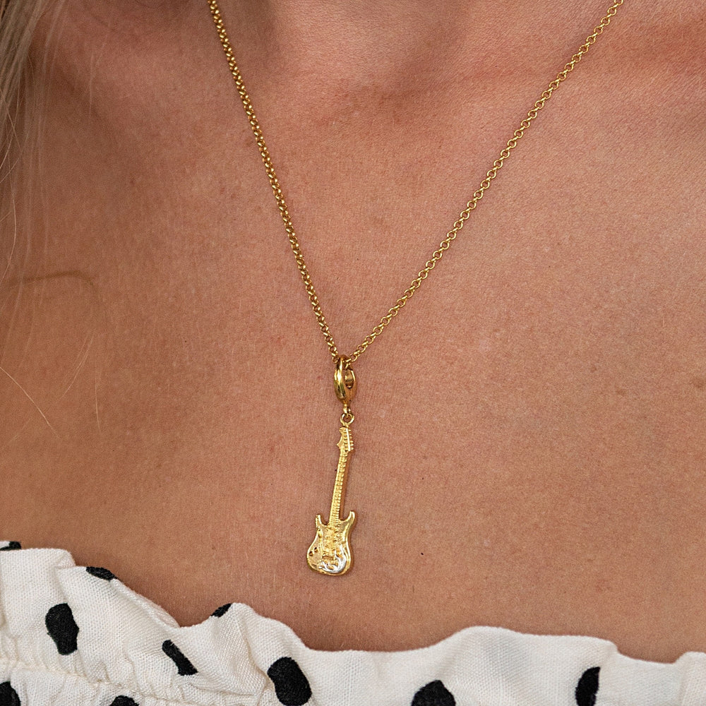 Gold Plated Electric Guitar Necklace CNGEG-1
