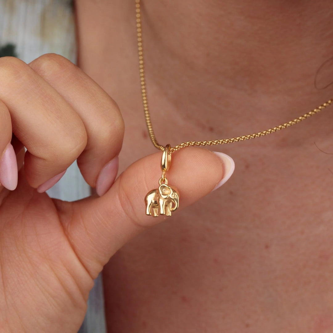 Gold Plated Elephant Necklace CNGEL-1