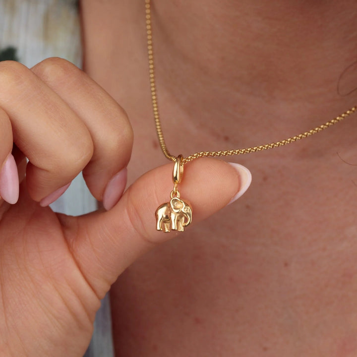 Gold Plated Elephant Necklace CNGEL-1