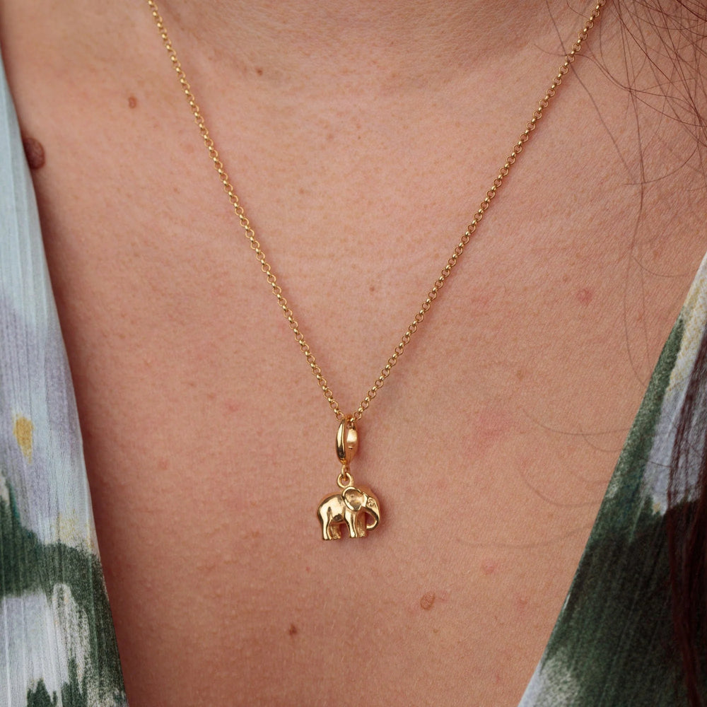 Gold Plated Elephant Necklace CNGEL-1