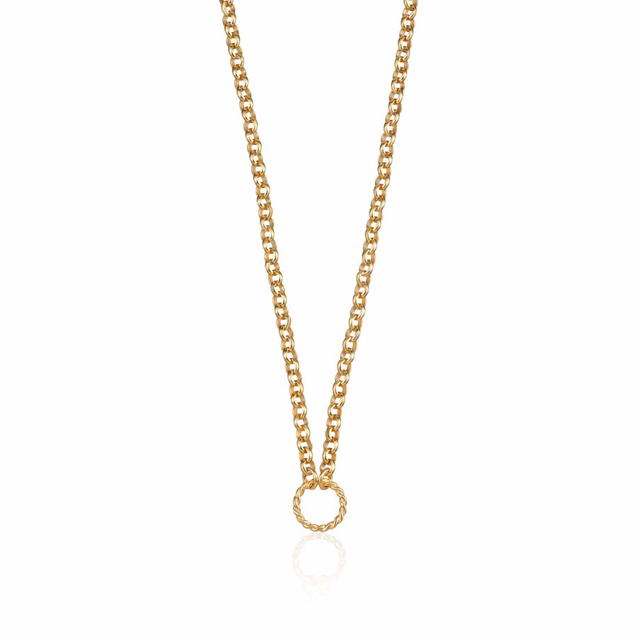 Gold Plated Eternity Twist Charm Collector Necklace CHCGETWST