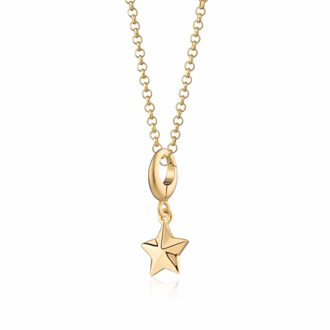 Gold Plated Faceted Star Necklace CNGFST-1