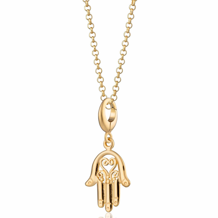 Gold Plated Fatima Hand Necklace CNGHF-1
