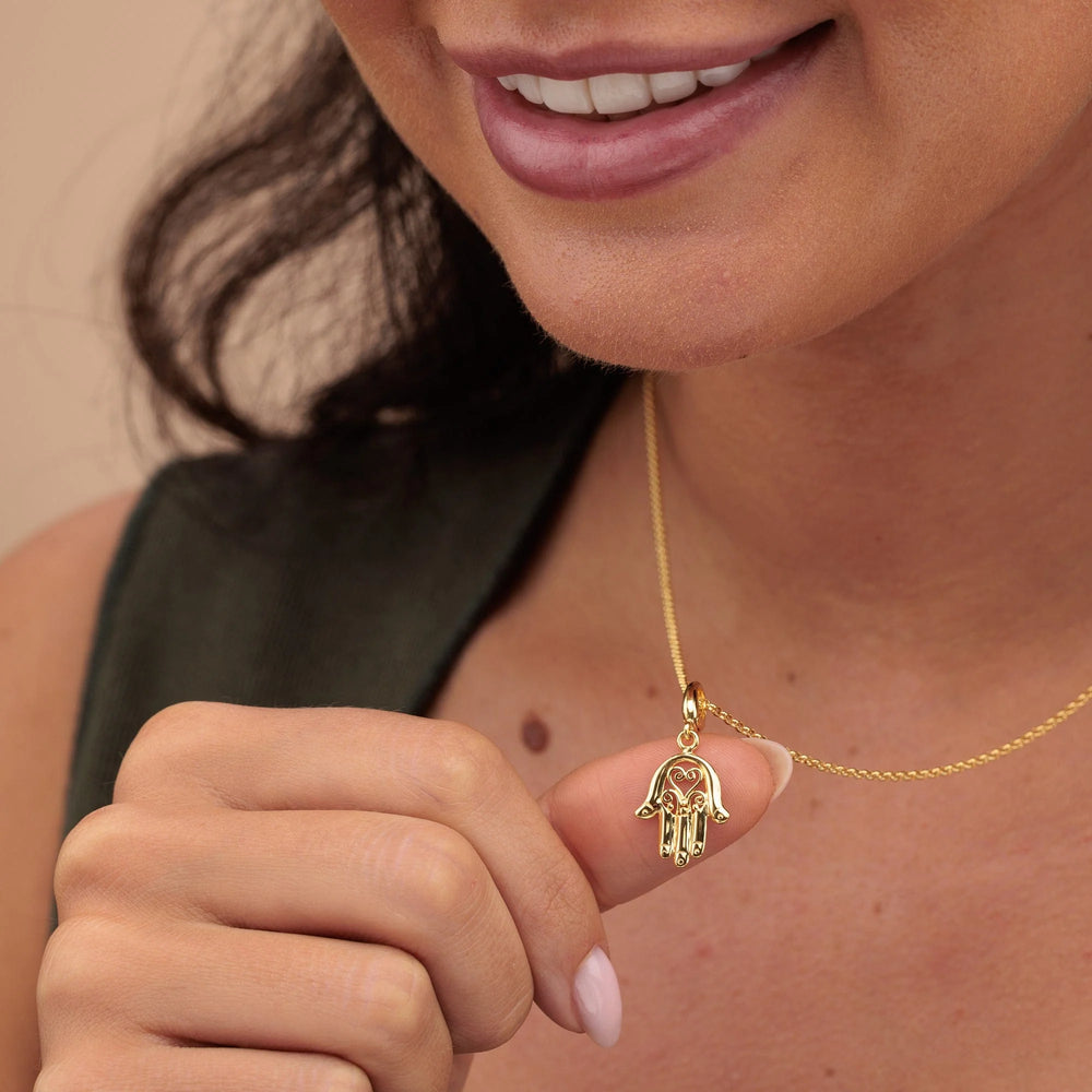 Gold Plated Fatima Hand Necklace CNGHF-1