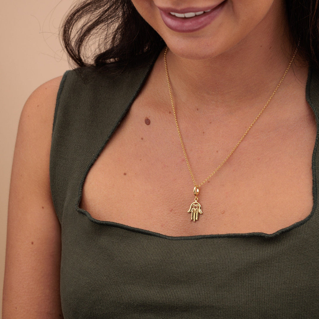 Gold Plated Fatima Hand Necklace CNGHF-1