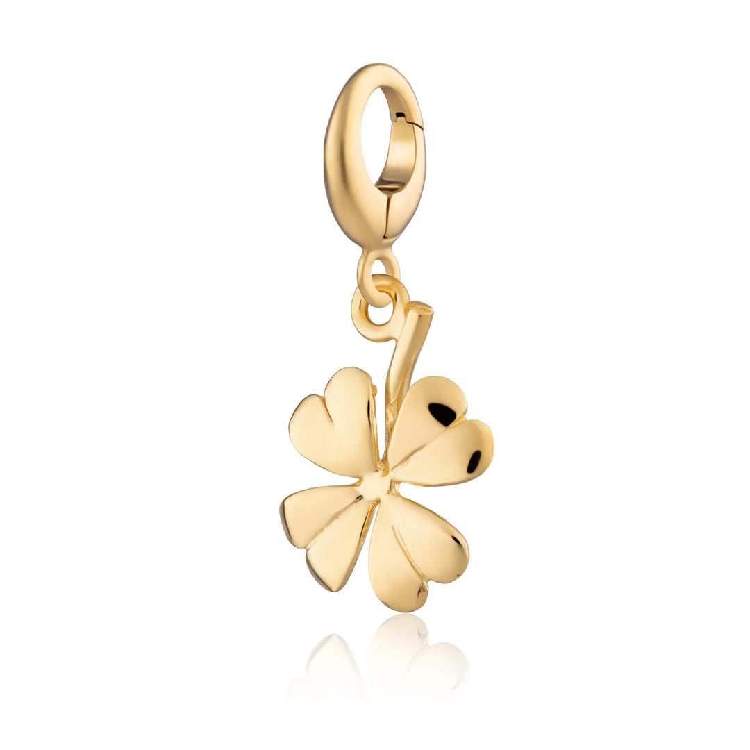 Gold Plated Four Leaf Clover Charm CG4C