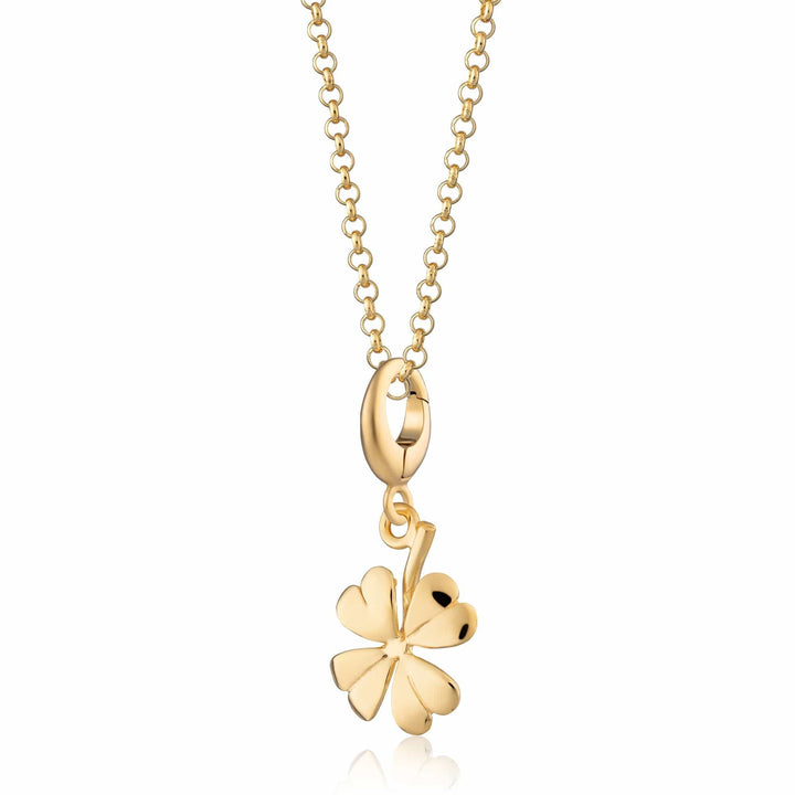 Gold Plated Four Leaf Clover Necklace CNG4C-1