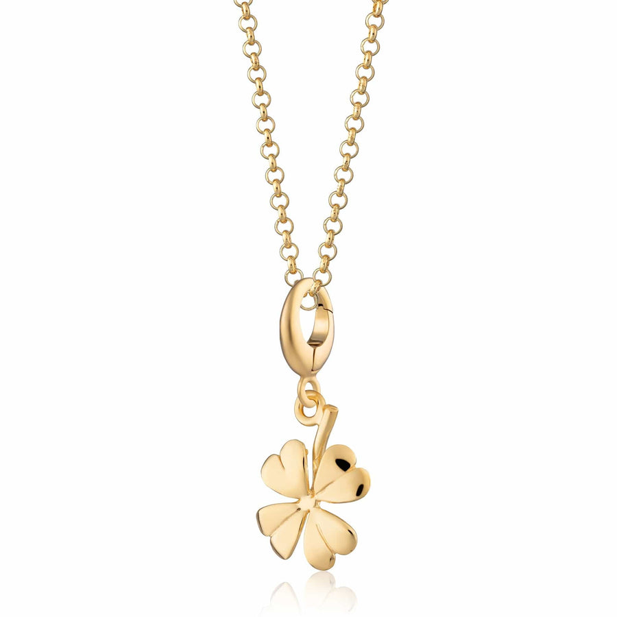 Gold Plated Four Leaf Clover Necklace CNG4C-1