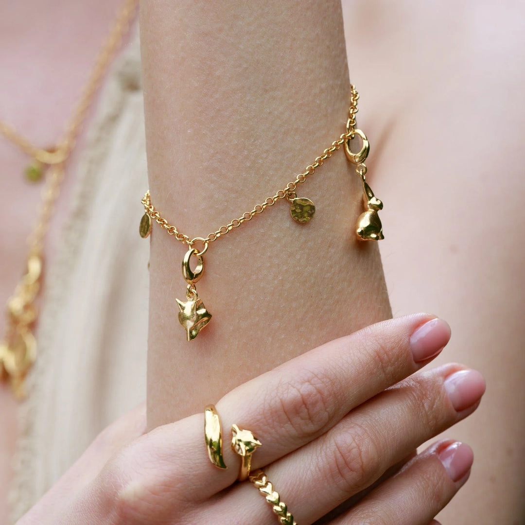 Gold Plated Fox Charm CGFX