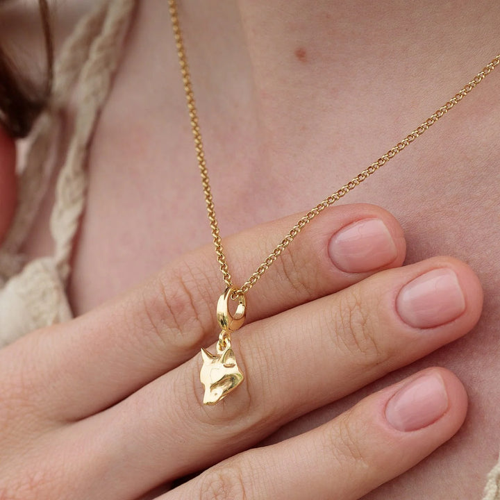 Gold Plated Fox Necklace CNGFX-1