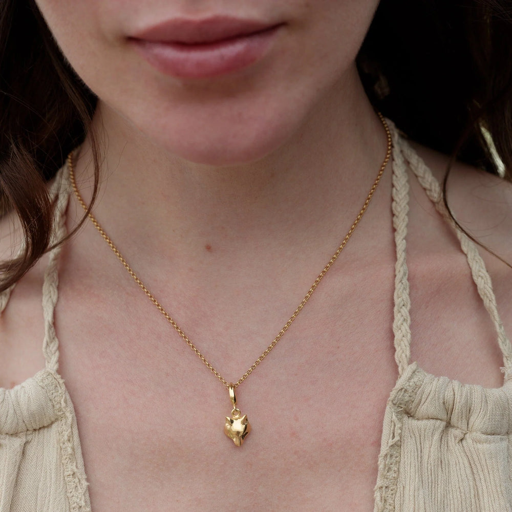 Gold Plated Fox Necklace CNGFX-1