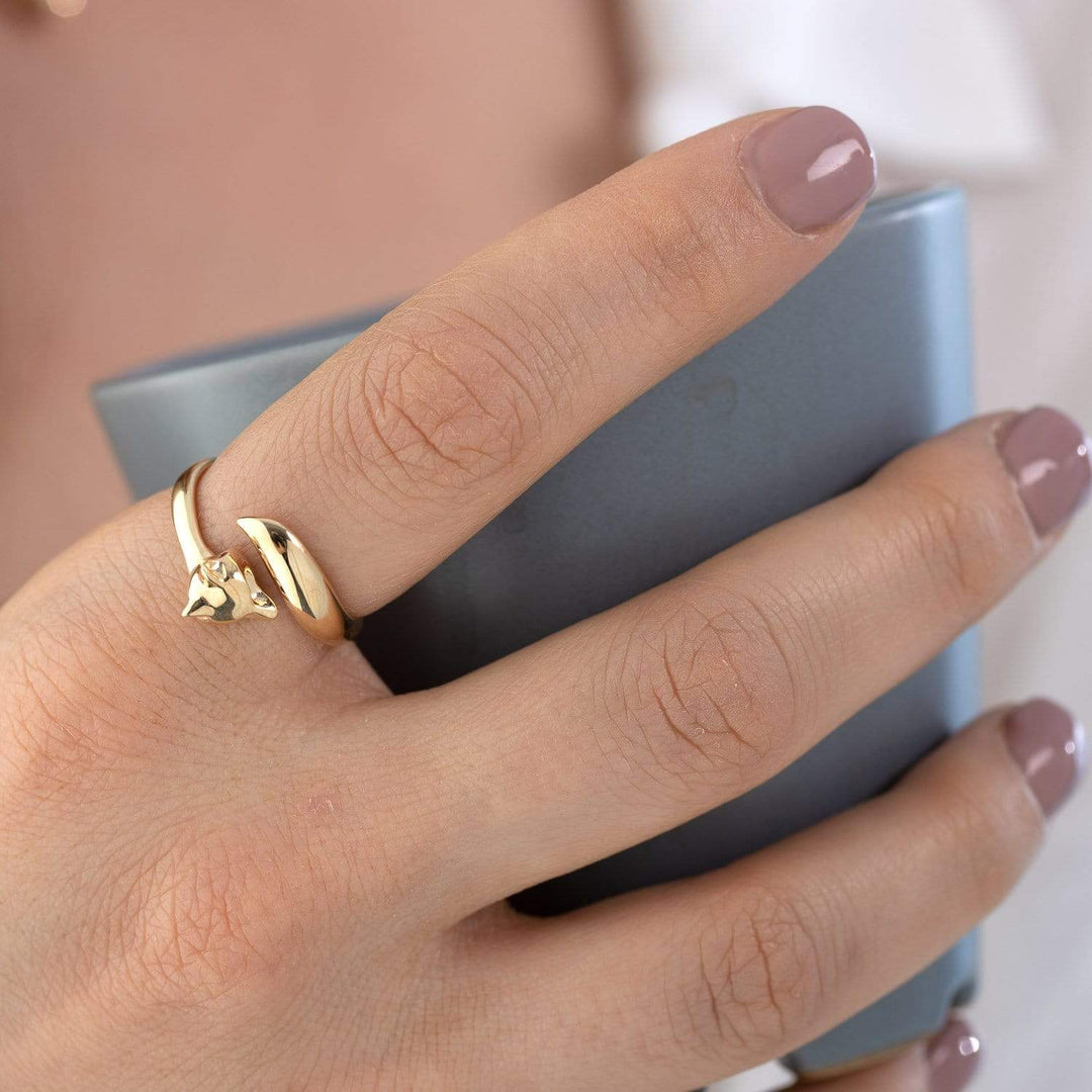Gold Plated Fox Ring RGFOX