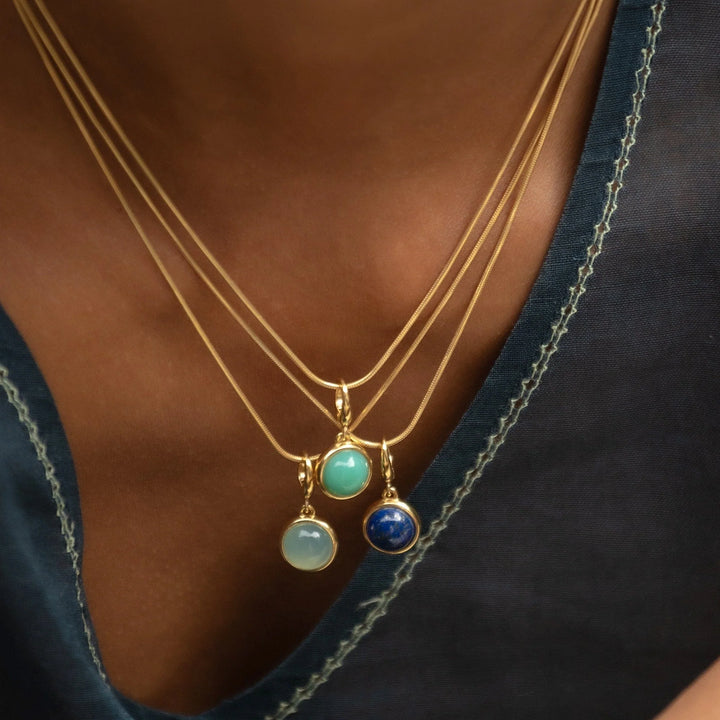 Gold Plated Healing Stone Charm CGHSTE
