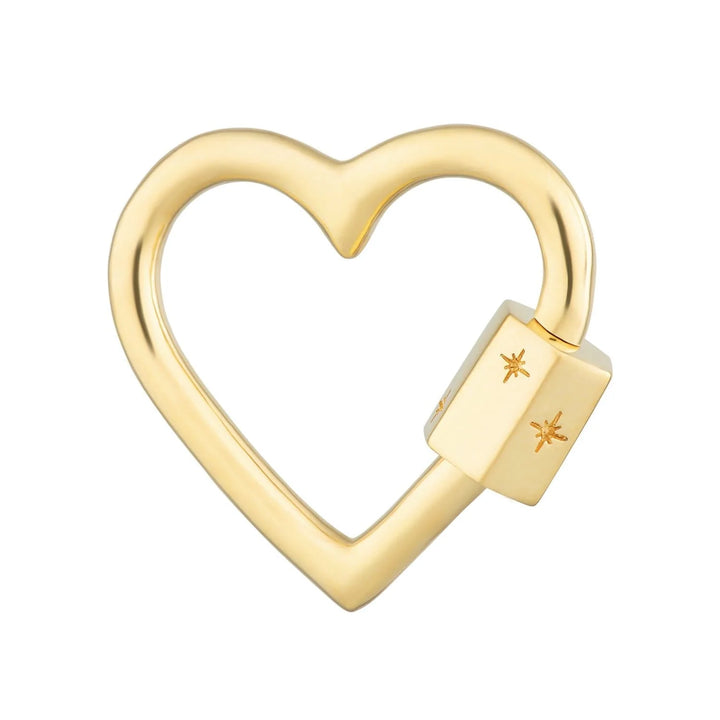 Gold Plated Heart Carabiner Charm Lock CGHCAR