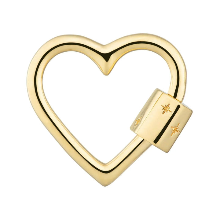 Gold Plated Heart Carabiner Charm Lock CGHCAR