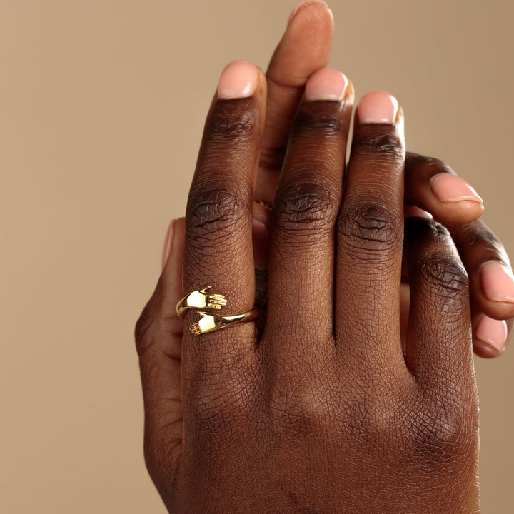 Gold Plated Hug Ring RGHUG-1