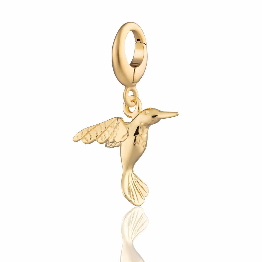 Gold Plated Hummingbird Charm CGHB