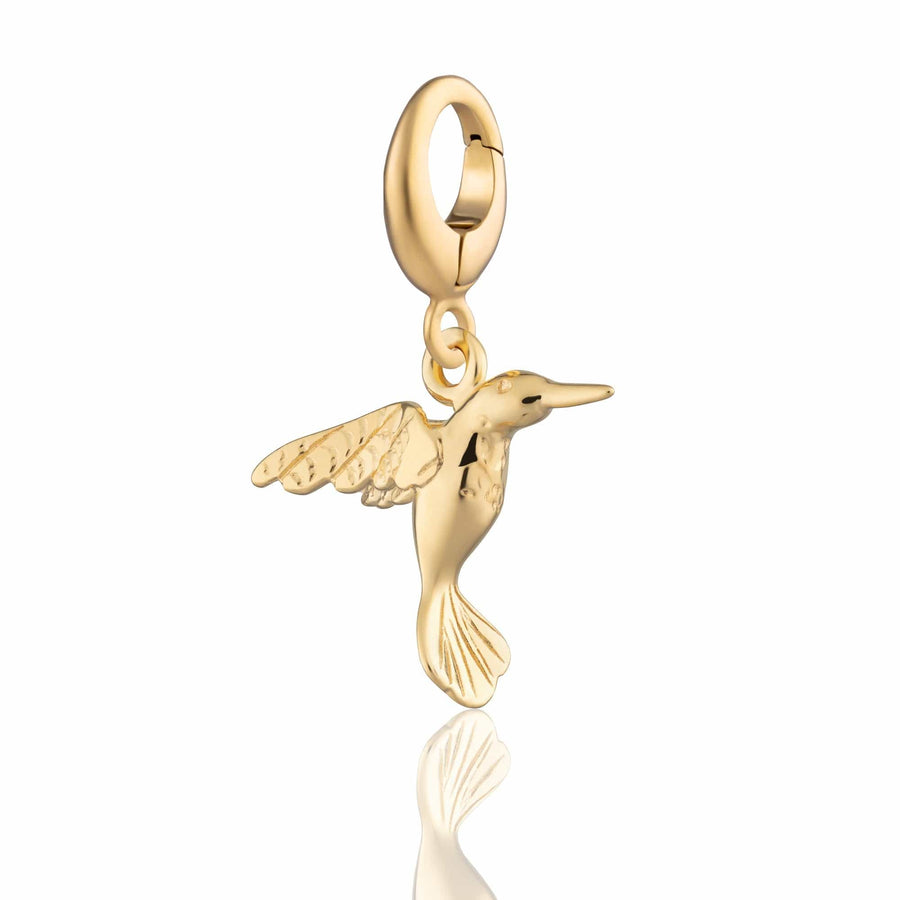 Gold Plated Hummingbird Charm CGHB