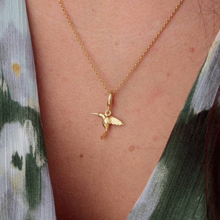Gold Plated Hummingbird Necklace CNGHB-1
