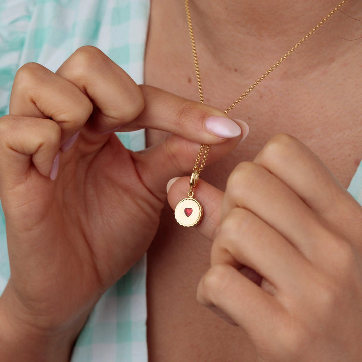 Gold Plated Jammie Dodger Necklace CNGJAM-1