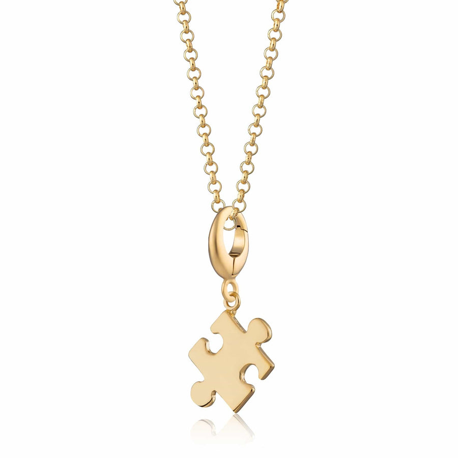 Gold Plated Jigsaw Necklace CNGJZ-1