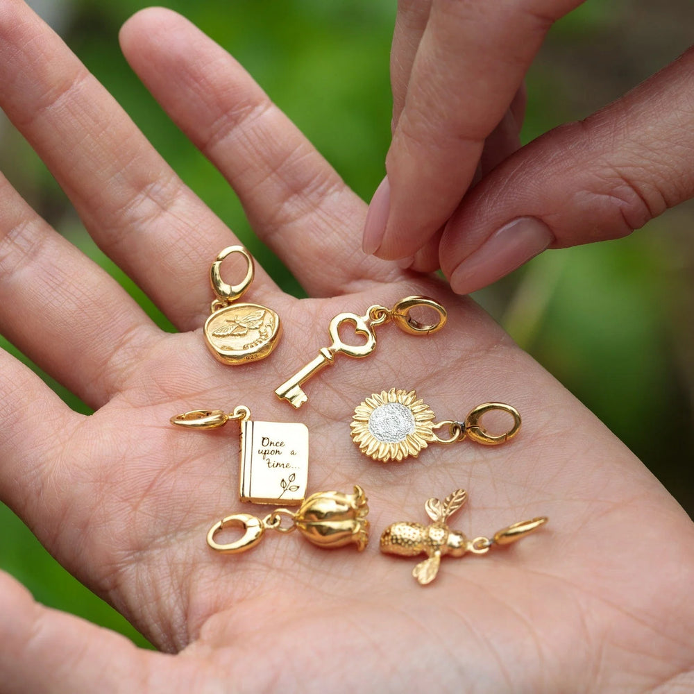 Gold Plated Key Charm CGKE