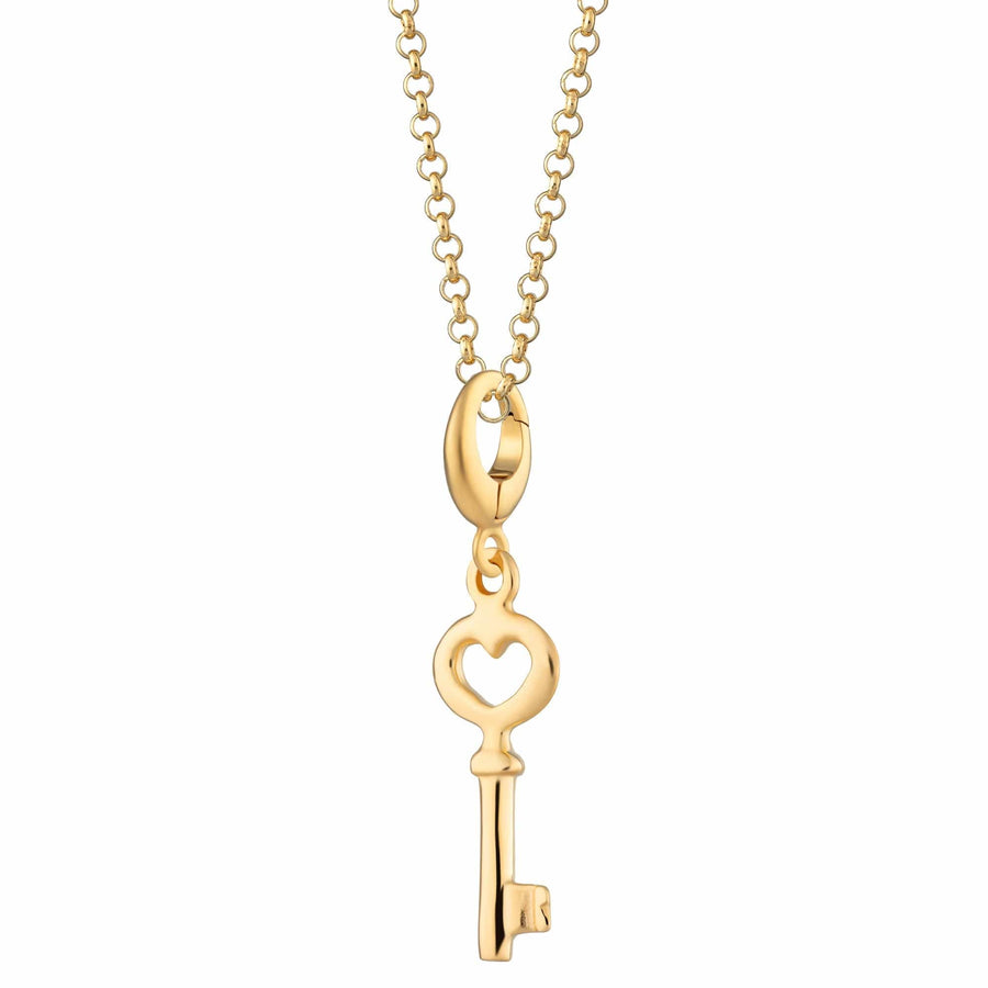 Gold Plated Key Necklace CNGKE-1