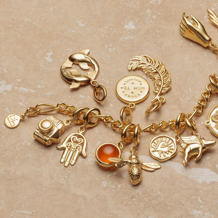 Gold Plated Koi Fish Pisces Zodiac Charm CGCKC