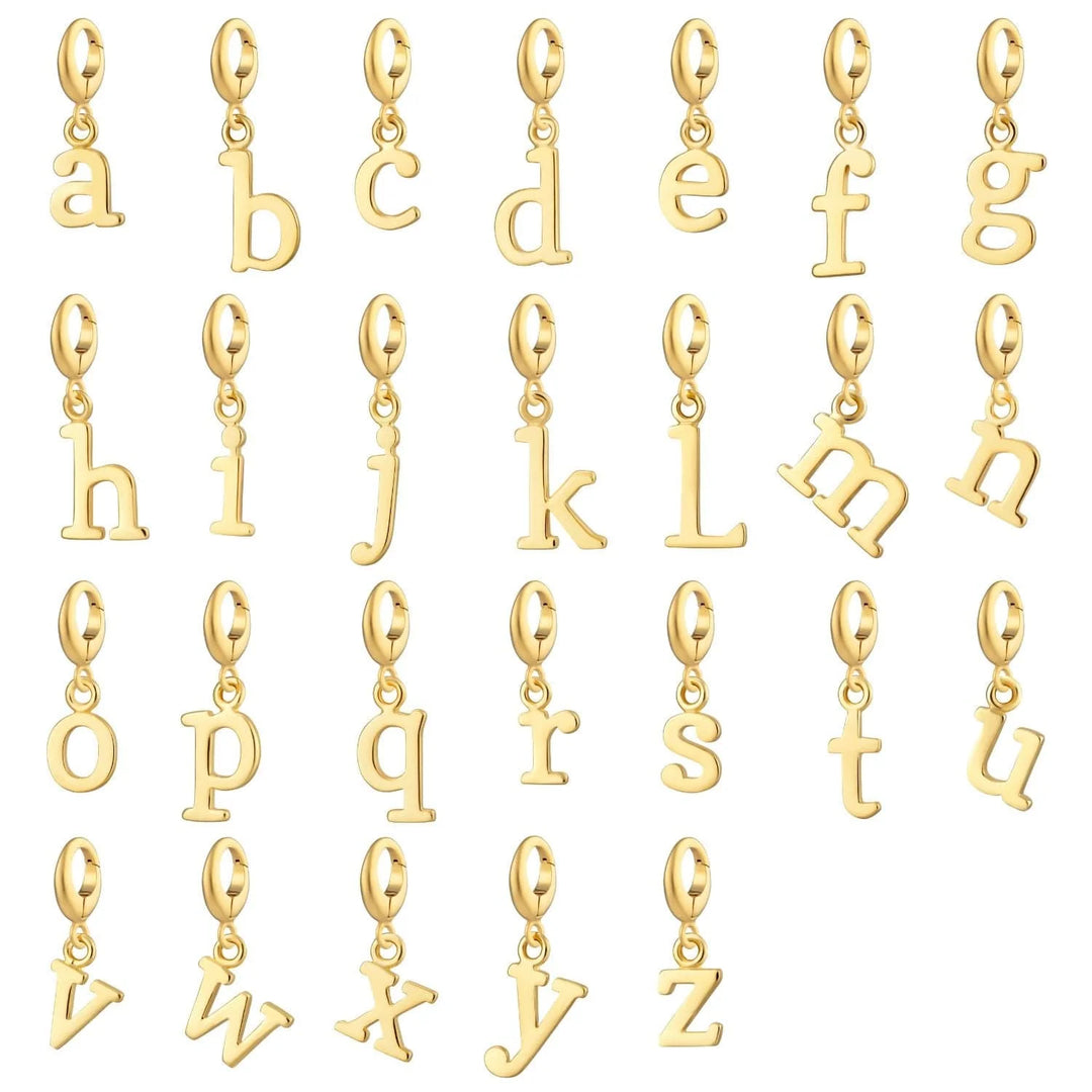Gold Plated Letter Charms CLGA
