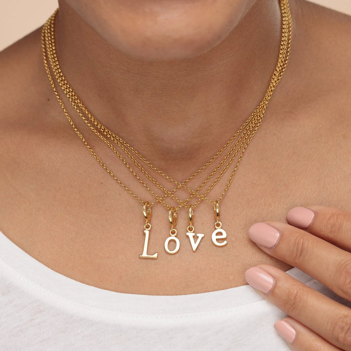 Gold Plated Letter Charms CLGA