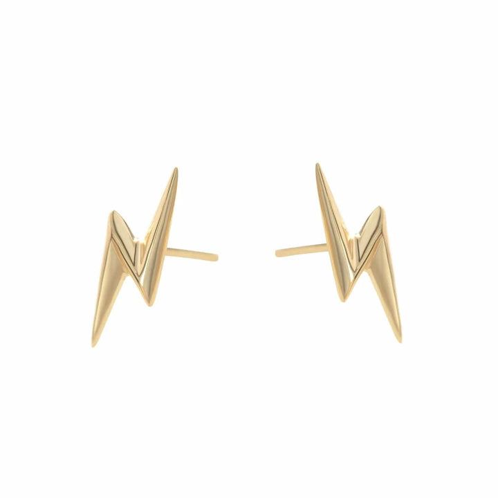 Gold Plated Lightning Bolt Stud Earrings SEGBOLT