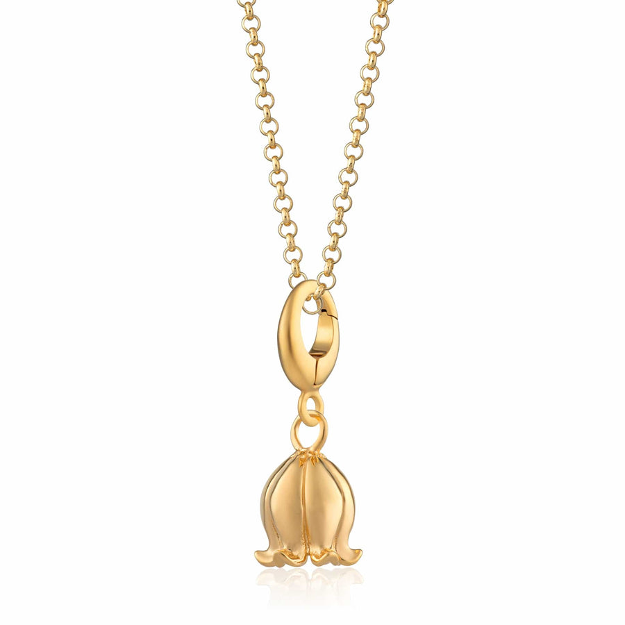 Gold Plated Lily Of The Valley Flower Necklace CNGLIVA-1