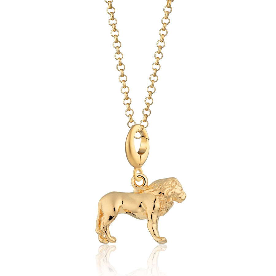 Gold Plated Lion Necklace CNGLN-1