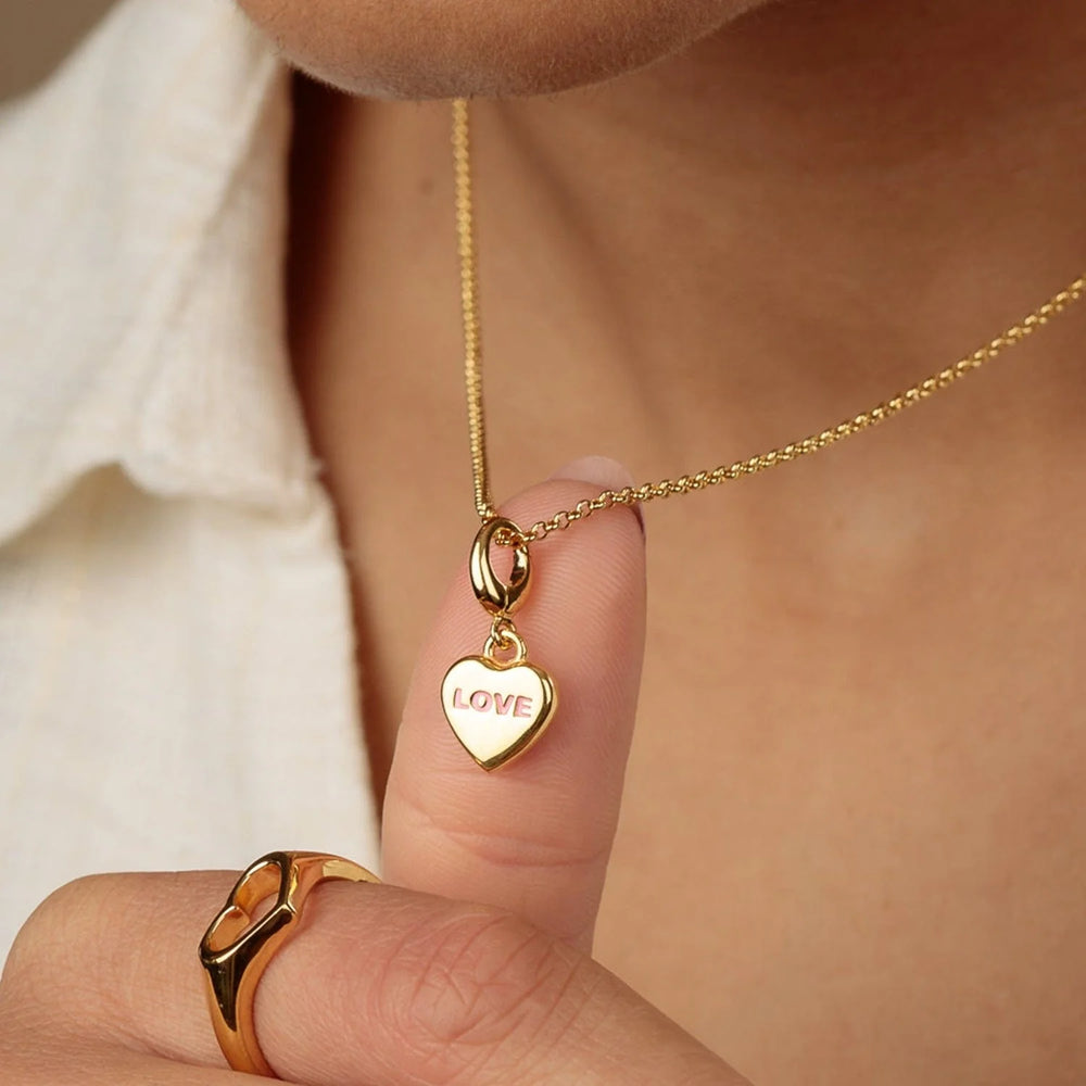 Gold Plated Love Heart Sweet Necklace CNGLOVEHRT-1