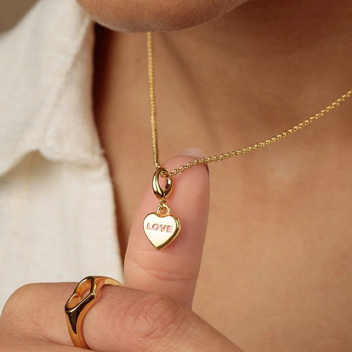 Gold Plated Love Heart Sweet Necklace CNGLOVEHRT-1