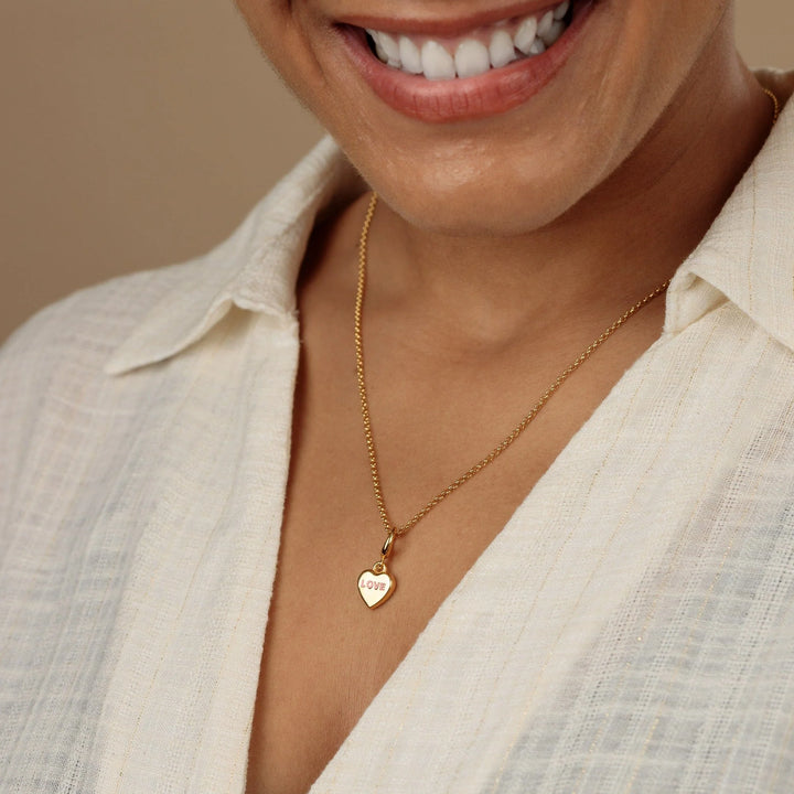 Gold Plated Love Heart Sweet Necklace CNGLOVEHRT-1