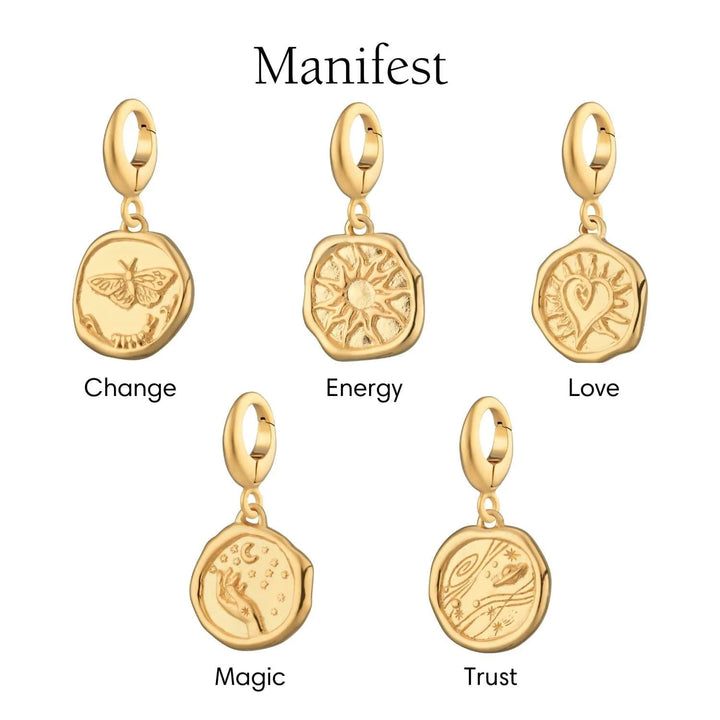 Gold Plated Manifest Charms CGMANCH