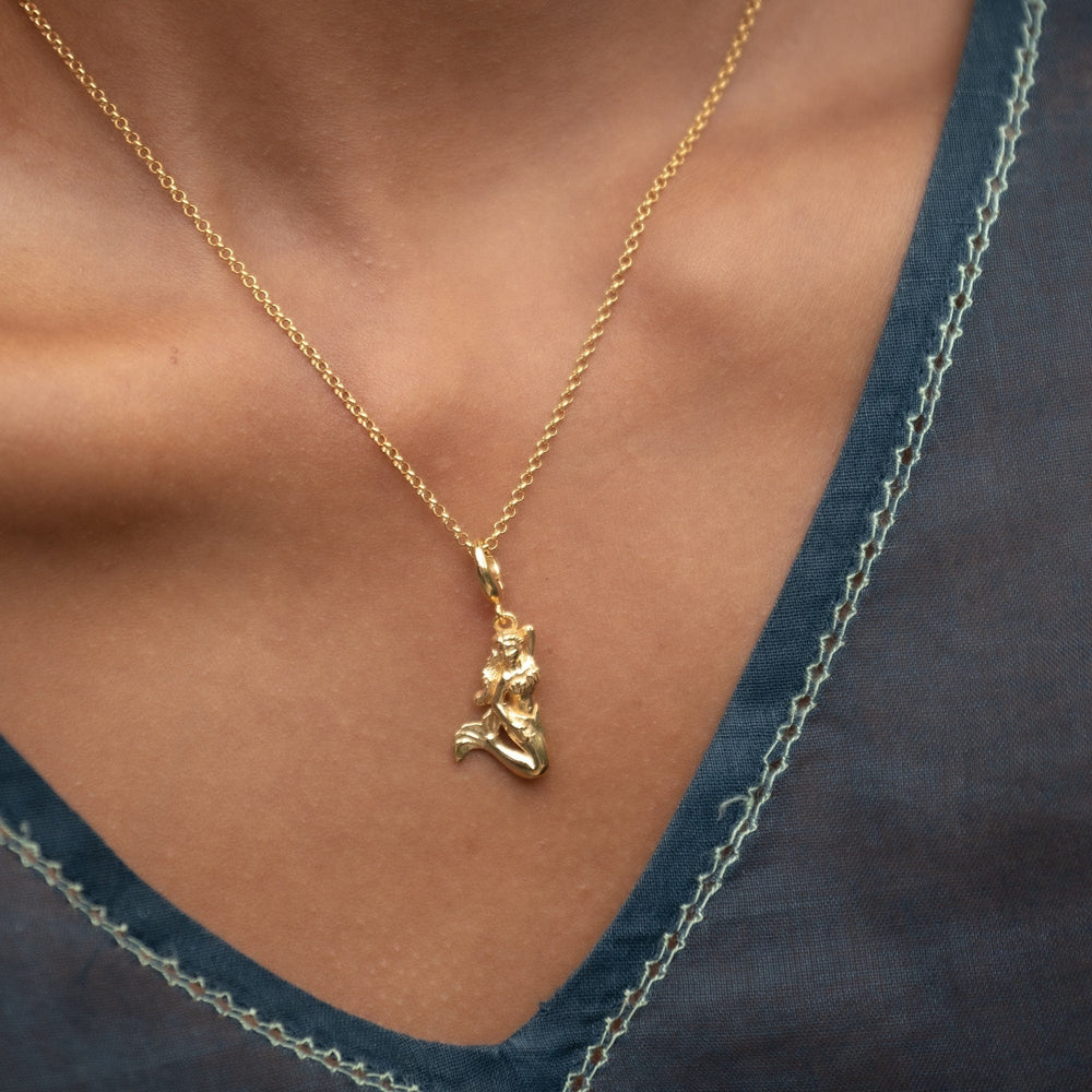 Gold Plated Mermaid Necklace CNGMER-1