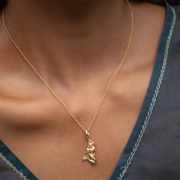 Gold Plated Mermaid Necklace CNGMER-1