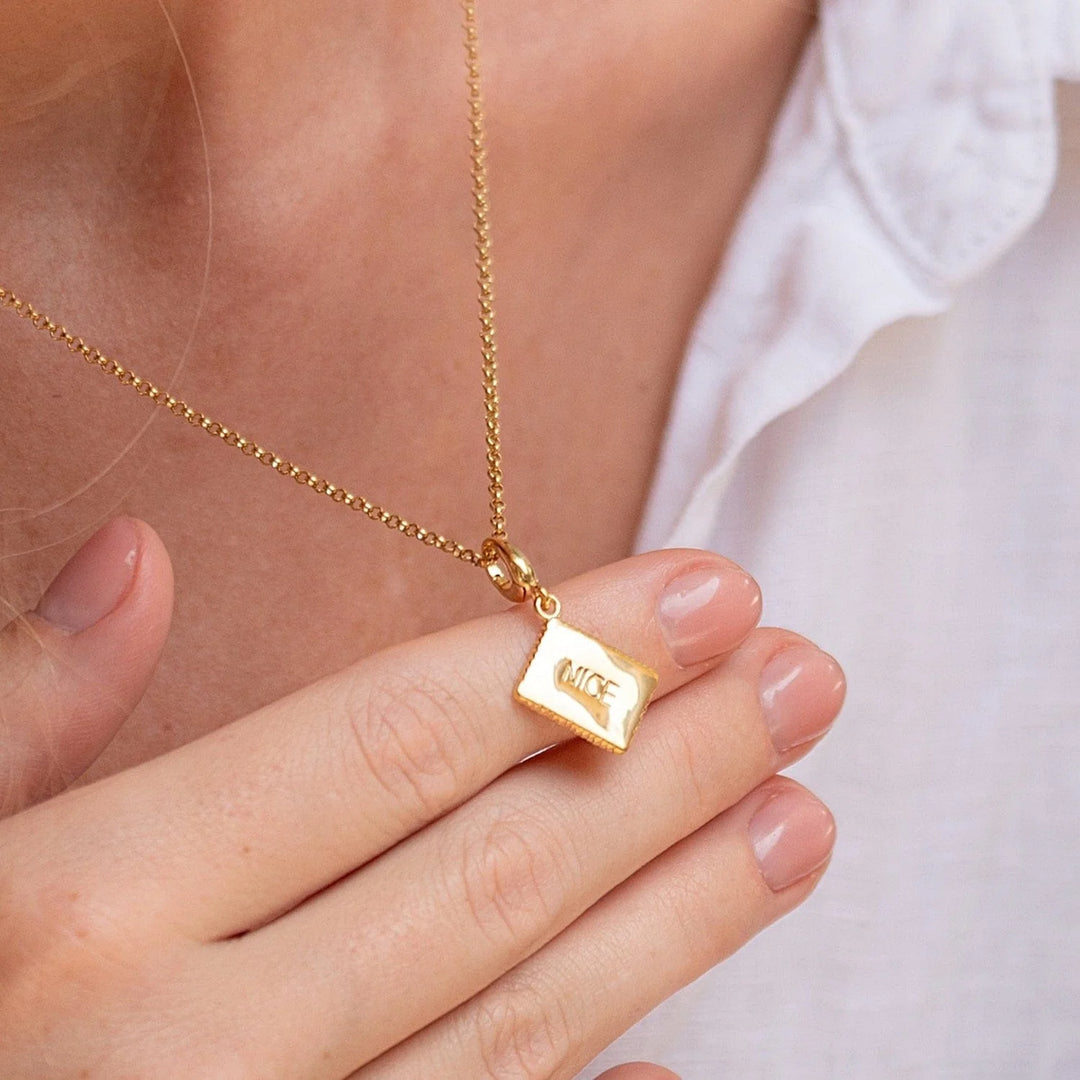 Gold Plated Nice Biscuit Necklace CNGBN-1