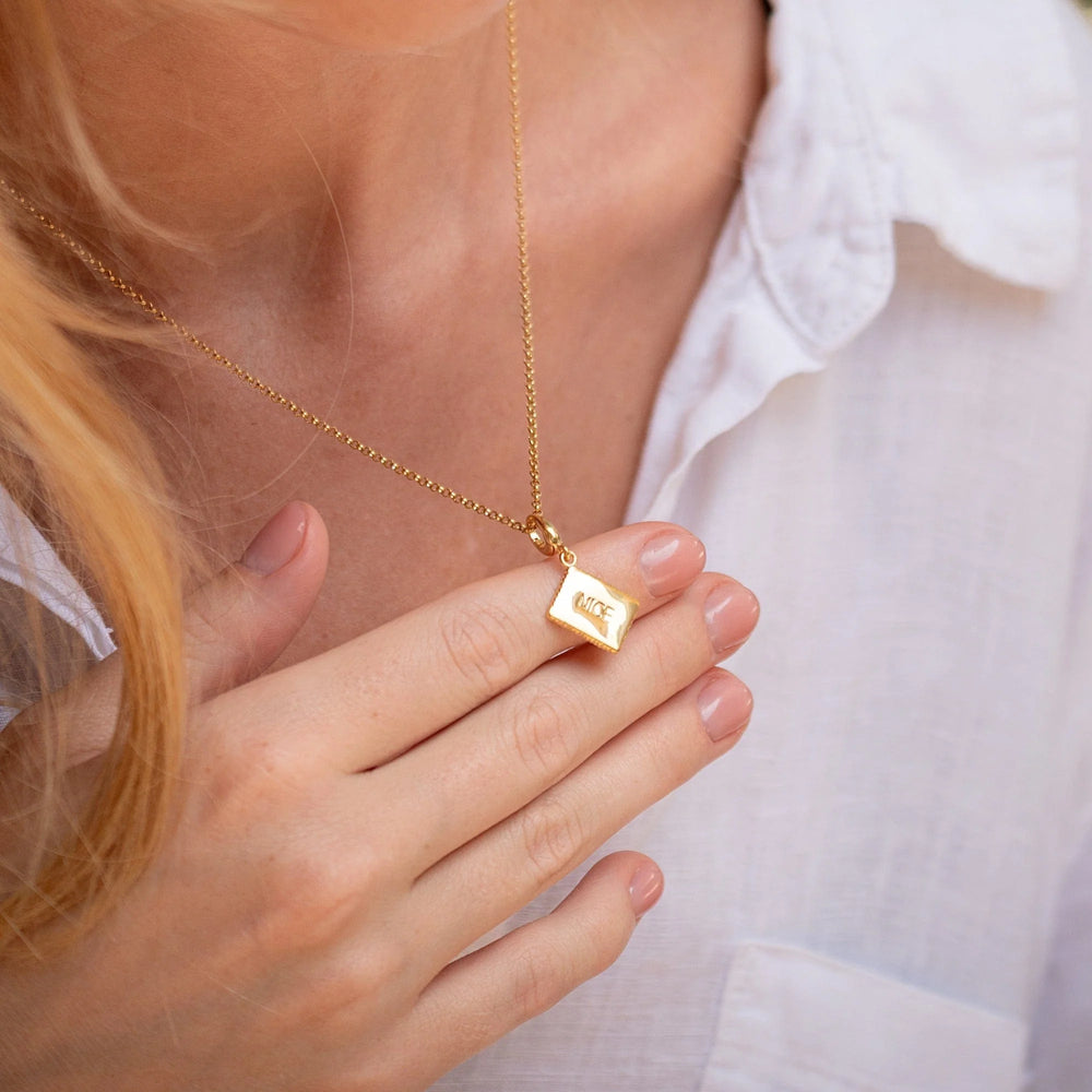 Gold Plated Nice Biscuit Necklace CNGBN-1